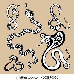 2013 Year snake symbol. Vector illustration.