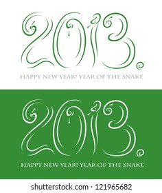 2013 year of the snake - vector illustration
