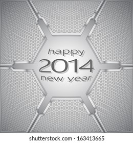 2014 against the background of technological textures