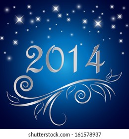 2014 Background - Vector Illustration, Graphic Design Useful For Your Design