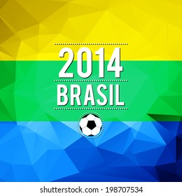 Brasilien-Fußball 2014 - Geometrischer Vektorhintergrund