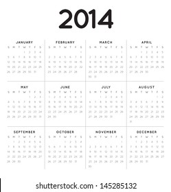 2014 calendar