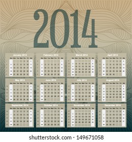 2014 calendar