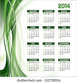 2014 Calendar.