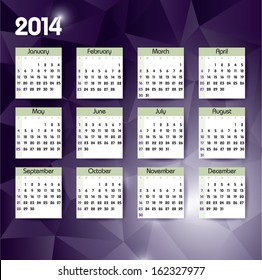 2014 Calendar.