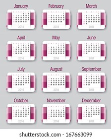 2014 Calendar.