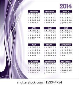 2014 Calendar. Abstract Background.
