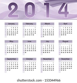 2014 Calendar. Abstract Background.