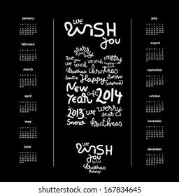 2014 calendar Black