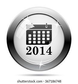 2014 calendar icon. Internet button on white background. EPS10 vector.
