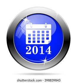 2014 calendar icon. Internet button on white background. EPS10 vector
