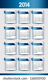 2014 Calendar. Illustration.