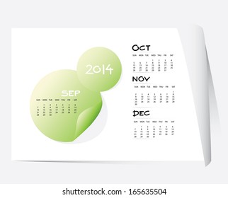 2014 Calendar : Illustrator EPS10
