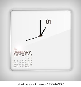 2014 Calendar January Notebook Design Vector