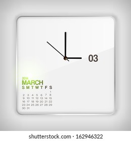 2014 Calendar March Notebook Design Vector