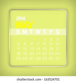 2014 Calendar May Design Vector 