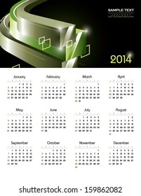 2014 Calendar. Modern Background. 