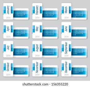 2014 Calendar. Modern Design.