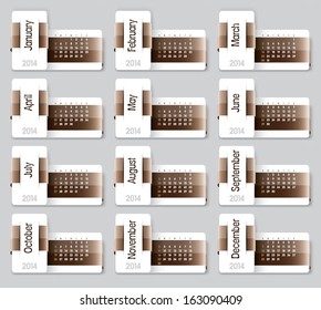 2014 Calendar. Modern Design.
