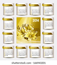 2014 Calendar. Modern Design.