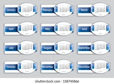 2014 Calendar. Modern Vector Design.