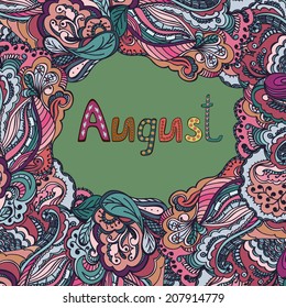 2014 calendar, monthly calendar template  for August