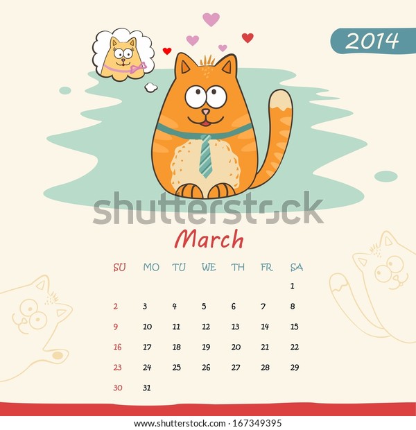 March 2014 Calendar Template