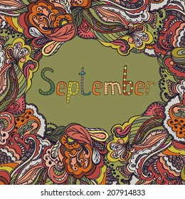 2014 calendar, monthly calendar template  for September