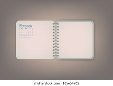 2014 Calendar Notebook Design Vector 