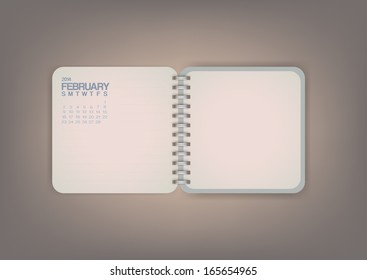 2014 Calendar Notebook Design Vector 