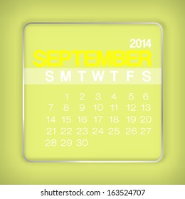 2014 Calendar September Design Vector 