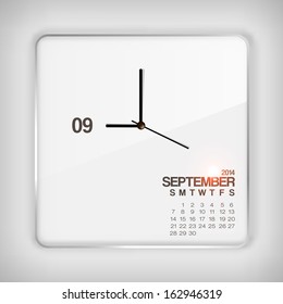 2014 Calendar September Notebook Design Vector