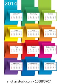 2014 calendar - vector illustration