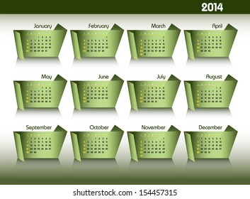 2014 Calendar. Vector Illustration.