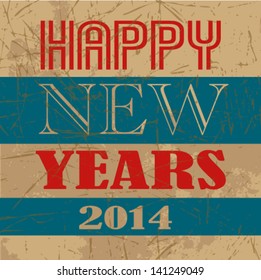 2014 - calligraphic new year greeting design