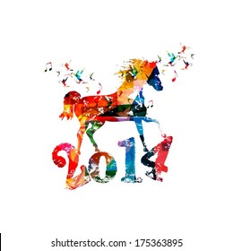 2014 Chinese New Year of the Horse background