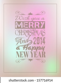 2014 Christmas Colorful Background with a waterfall of ray lights and a lot of baubles and stars.