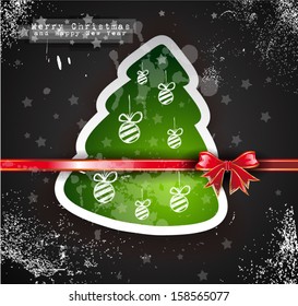2014 Christmas Colorful Background with a waterfall of ray lights and a lot of baubles and stars.