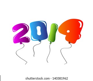 2014 with colorful balloons - Powered by Shutterstock - Get 15% off with code: PIKWIZARD15