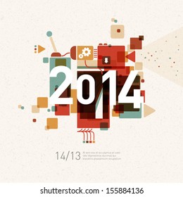 2014 colorful graphic design background