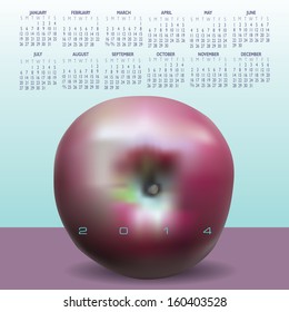 2014 Creative Apple Calendar for Print or Web