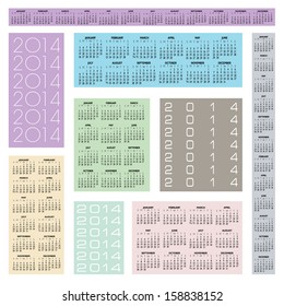 2014 Creative Calendar in multiple configurations for Print or Web