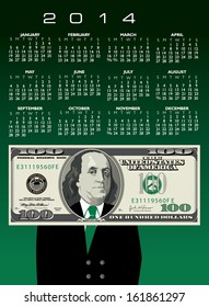 2014 Creative Financial Calendar for Print or Web 