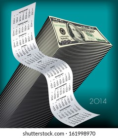 2014 Creative Financial Calendar for Print or Web 