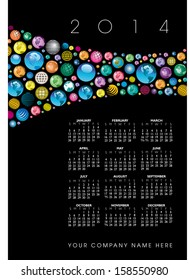 2014 Creative Globes Calendar for Print or Website