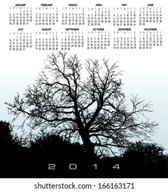 2014 Creative Tree Calendar for Print or Web