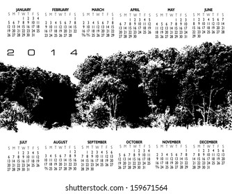 2014 Creative Woods Calendar for Print or Website