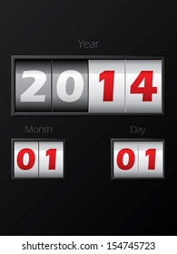 2014 date counter showing year month day