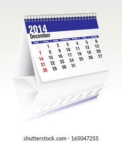 2014 desk calendar - vector illustration