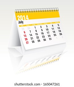Schreibtischkalender 2014 - Vektorgrafik